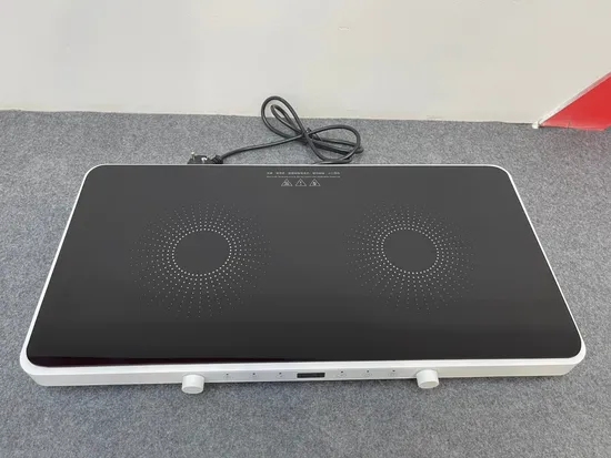 With griddle plate of double burners super hot